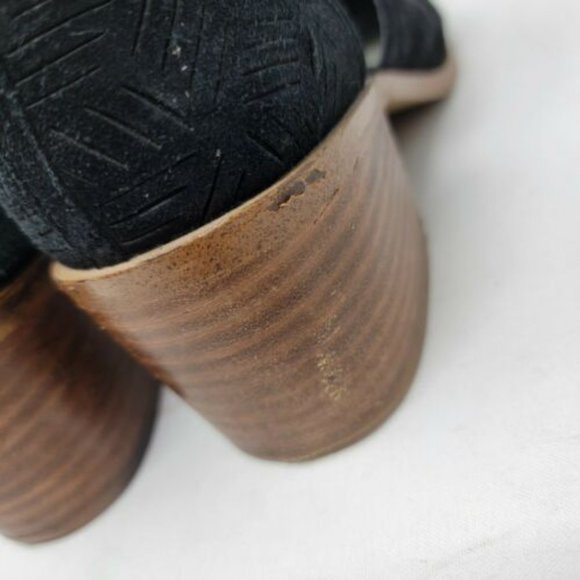 1.State Iddah Booties Cutaway Perforated Leather Black Side Zip Boots Shoes 8 - Picture 5 of 11